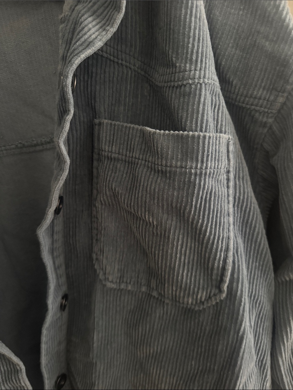ZARA Men's Dusty Blue Corduroy Shirt Jacket - Picture 2 of 7